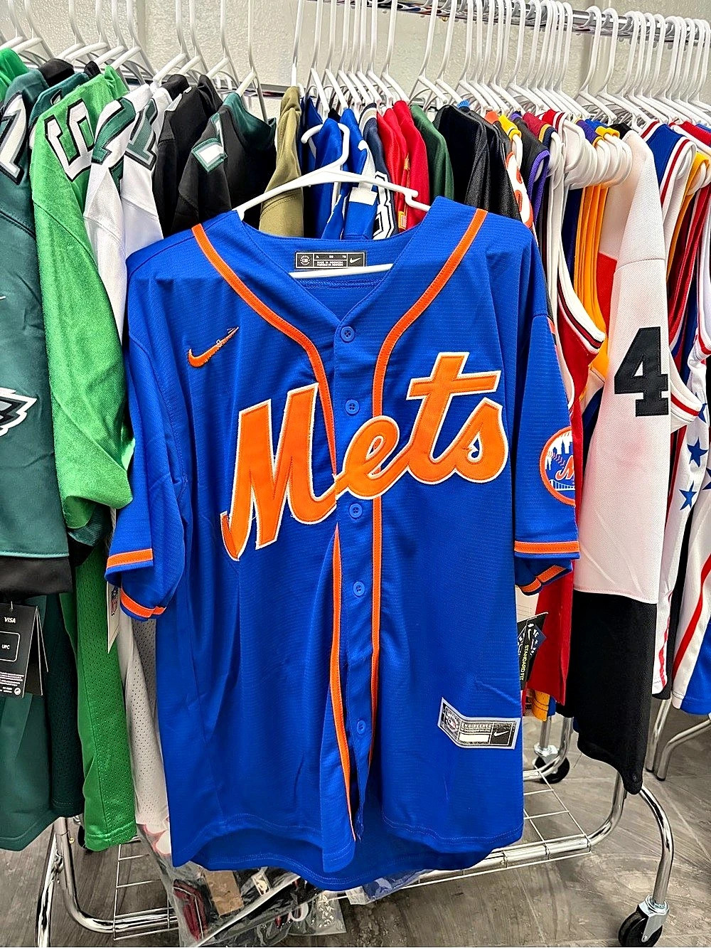 Official Large Majestic New York Mets Lindor #12 jersey Blue & Orange NWT